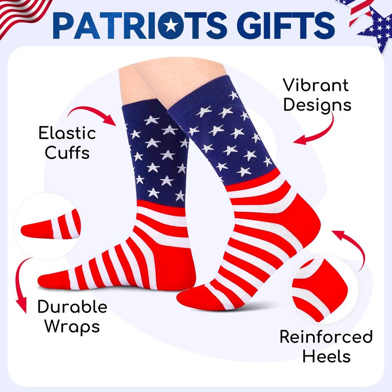 Happy Pop HAPPYPOP Patriots Gifts for Women - American Flag Republican Gifts for Women, 4th of July Socks, President Socks - Image 3